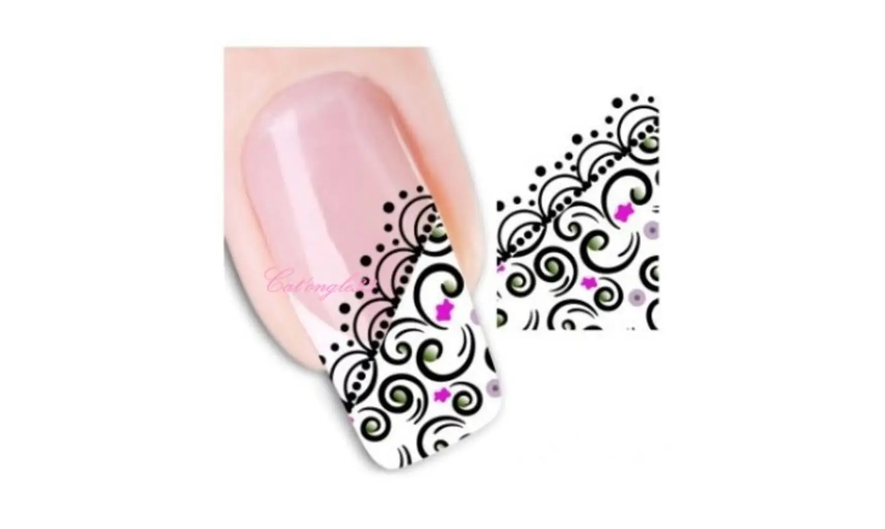 Water decal french blanc noir XF1302