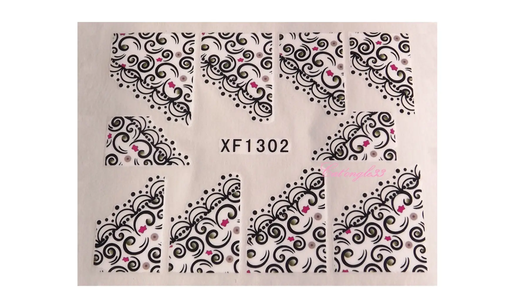Water decal french blanc noir XF1302