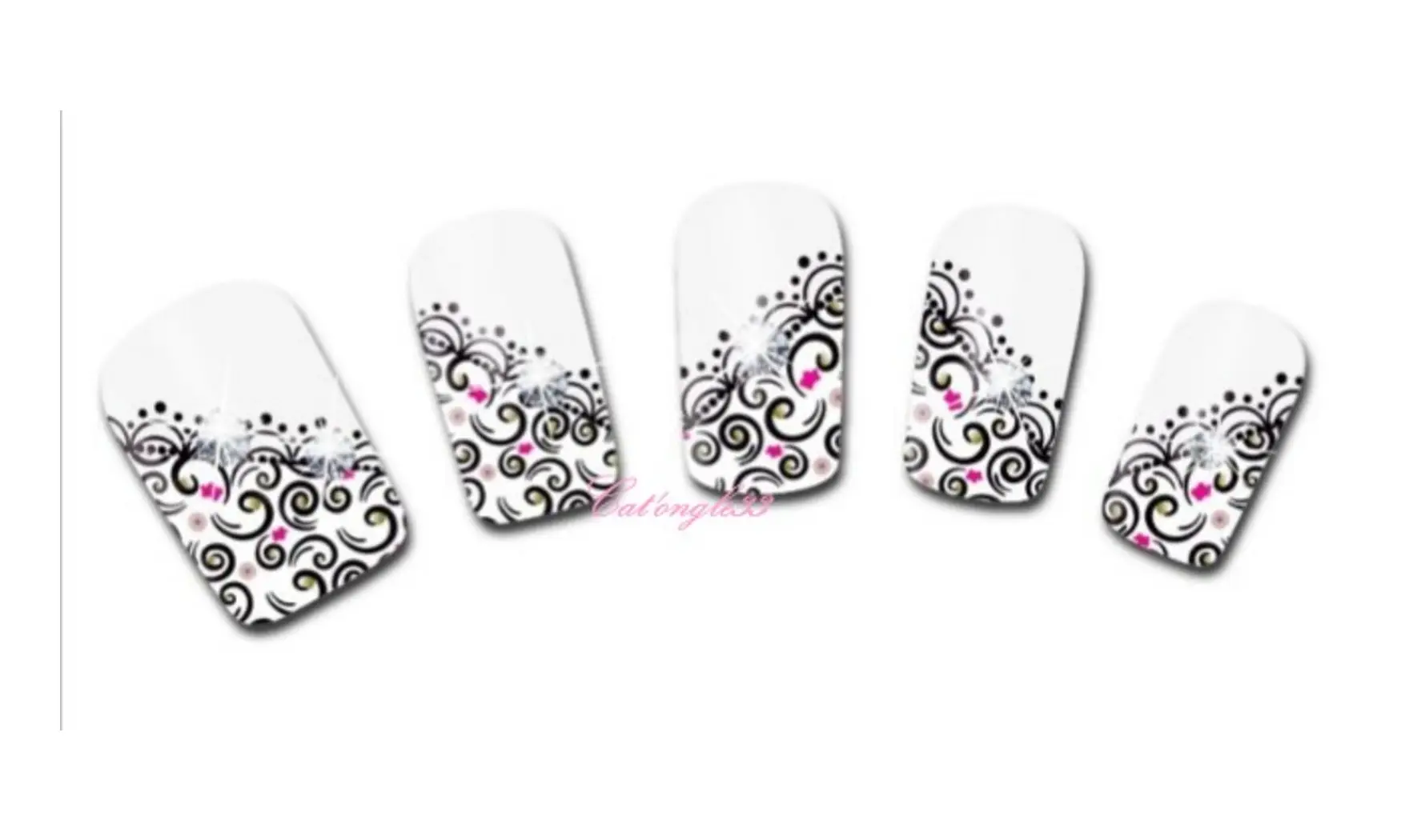 Water decal french blanc noir XF1302