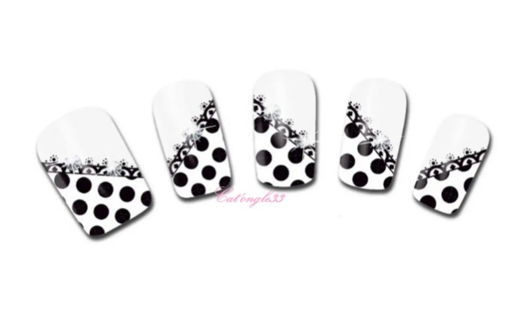 Water decal french rond noir XF1304