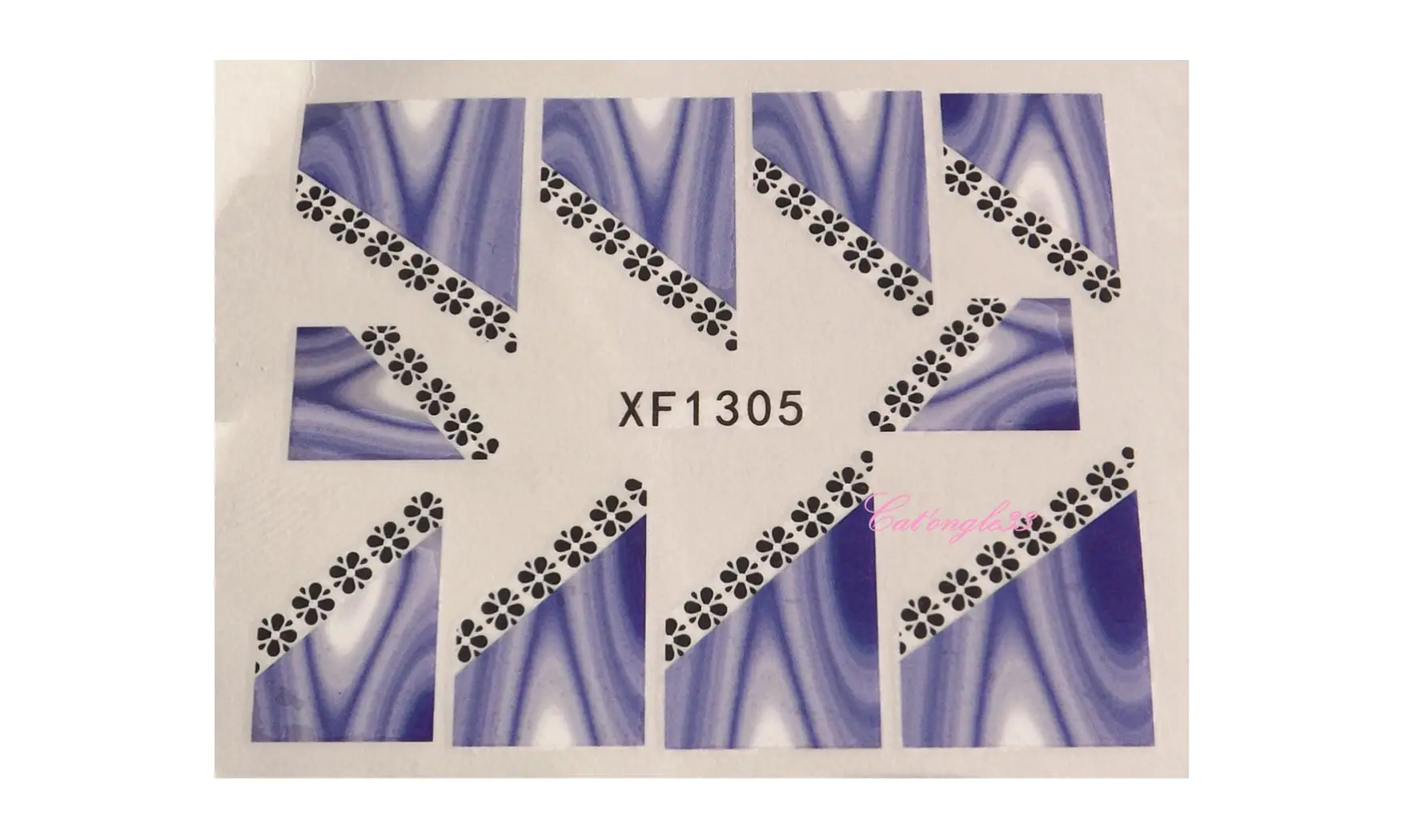 Water decal french biais bleu XF1305