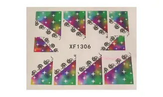 Water decal french vert étoile XF1306