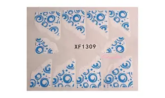 Water decal french blanc bleu XF1309