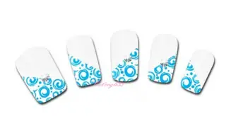 Water decal french blanc bleu XF1309