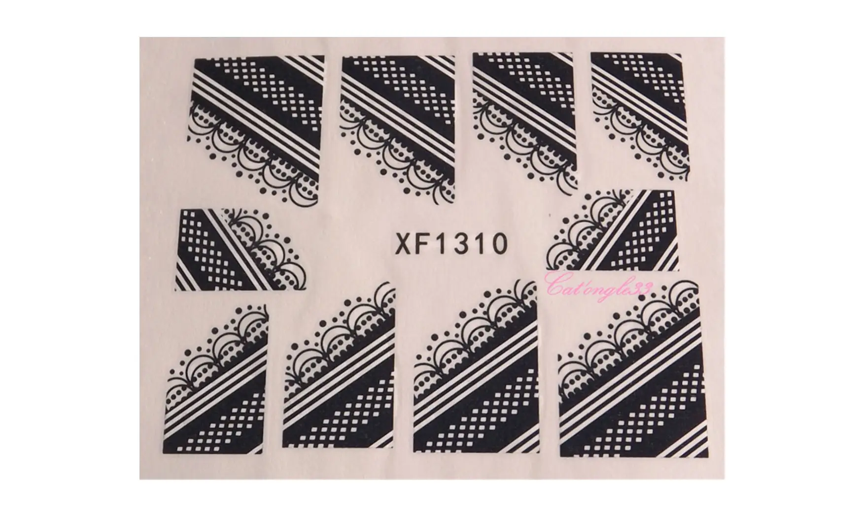 Water decal french noir blanc XF1310