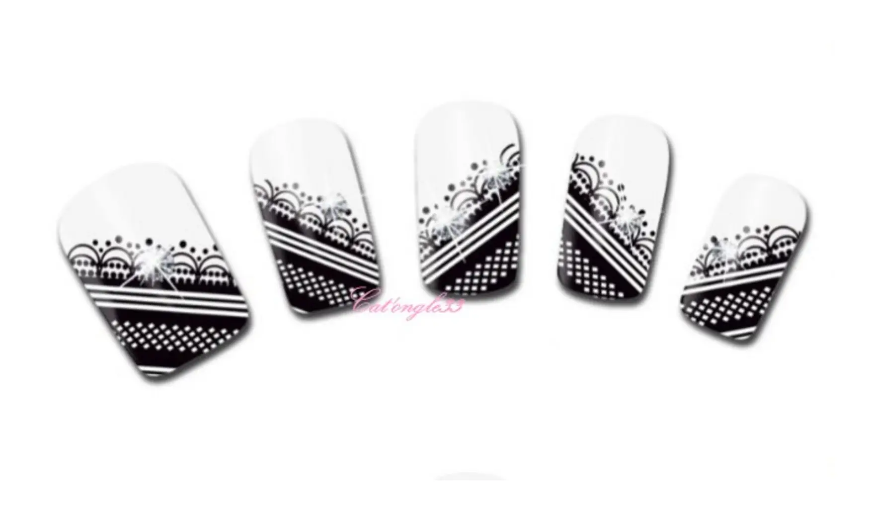 Water decal french noir blanc XF1310