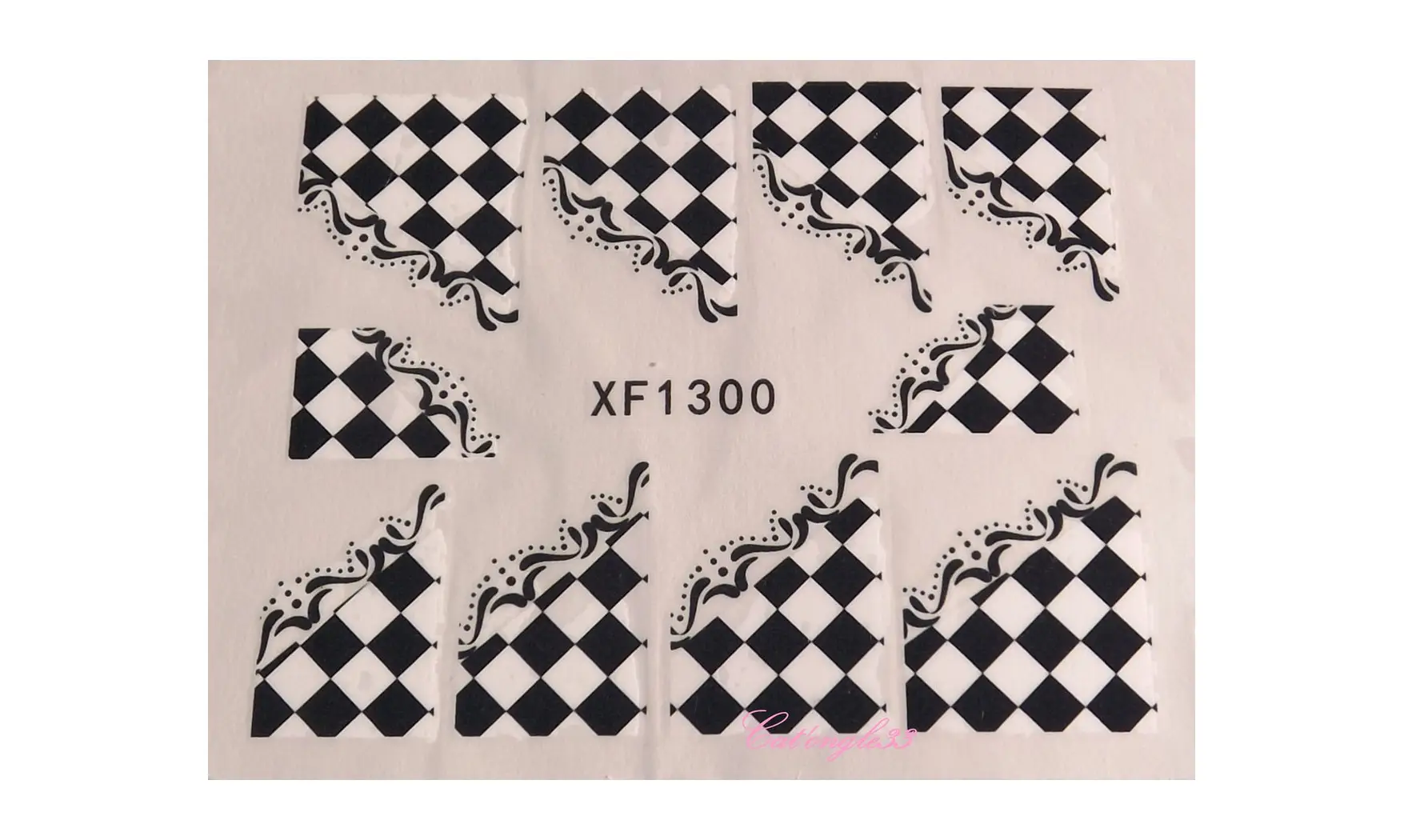 Water decal french damier XF1300