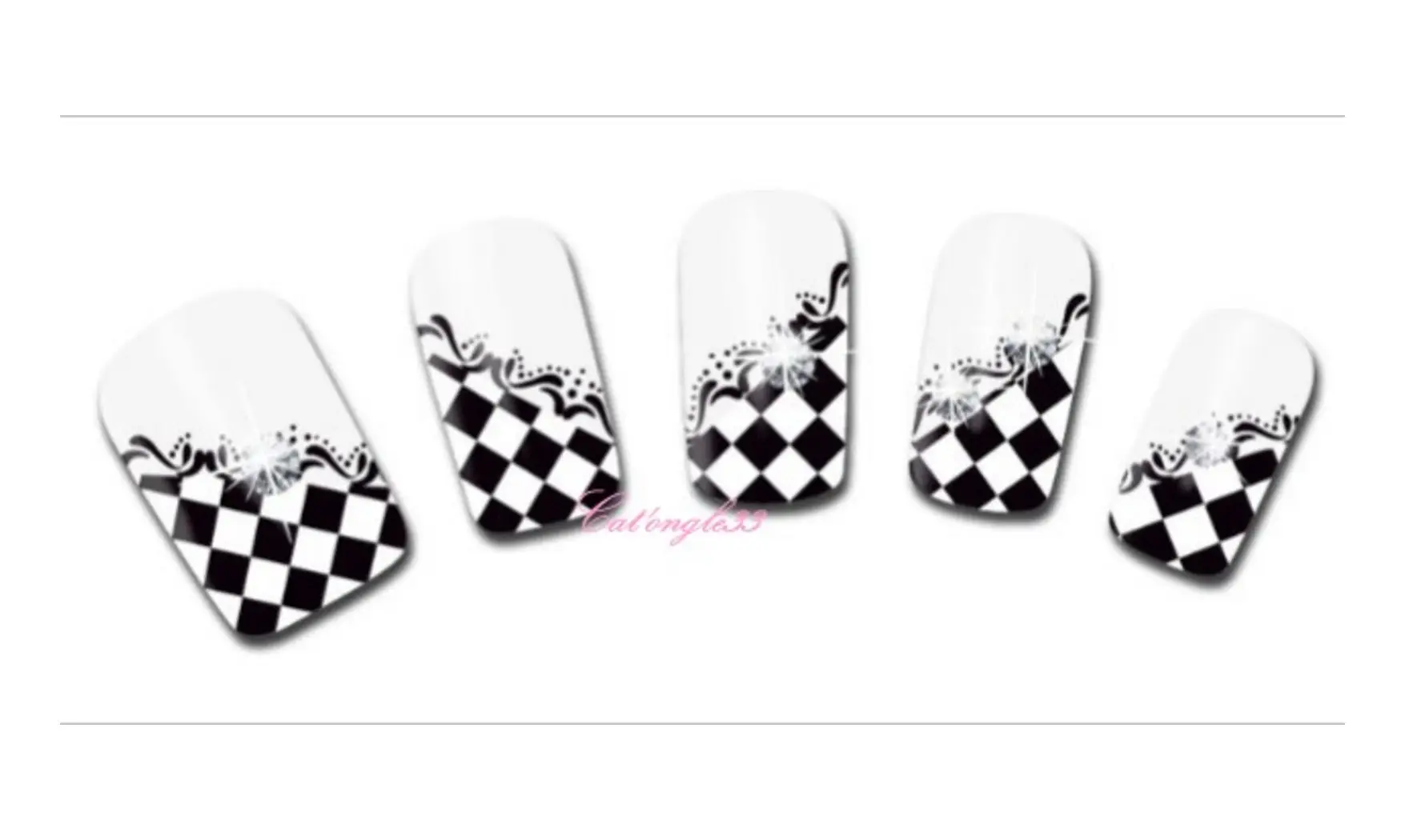 Water decal french damier XF1300