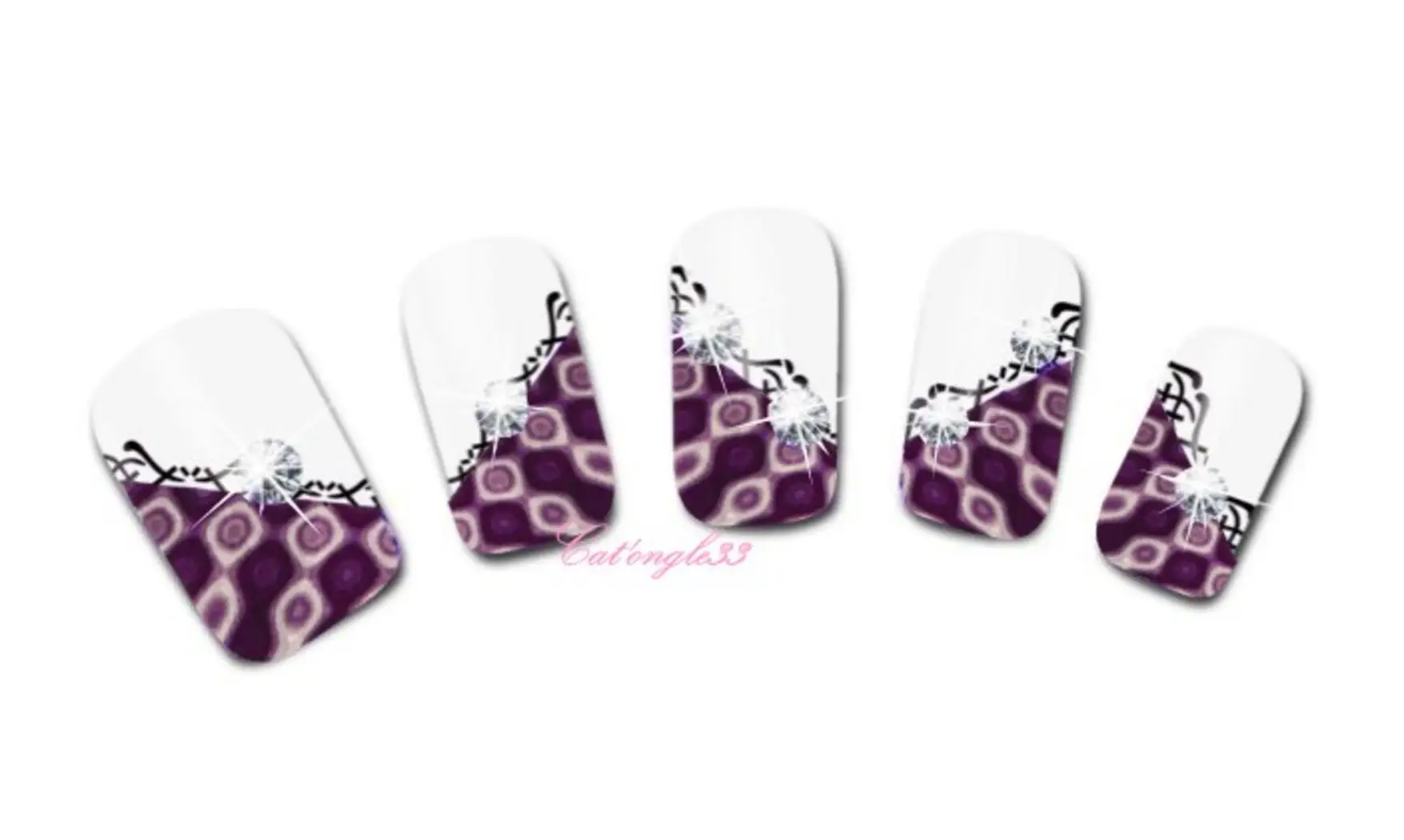 Water decal french violet parme B-093