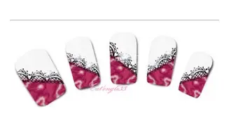 Water decal french rose foncé B-094
