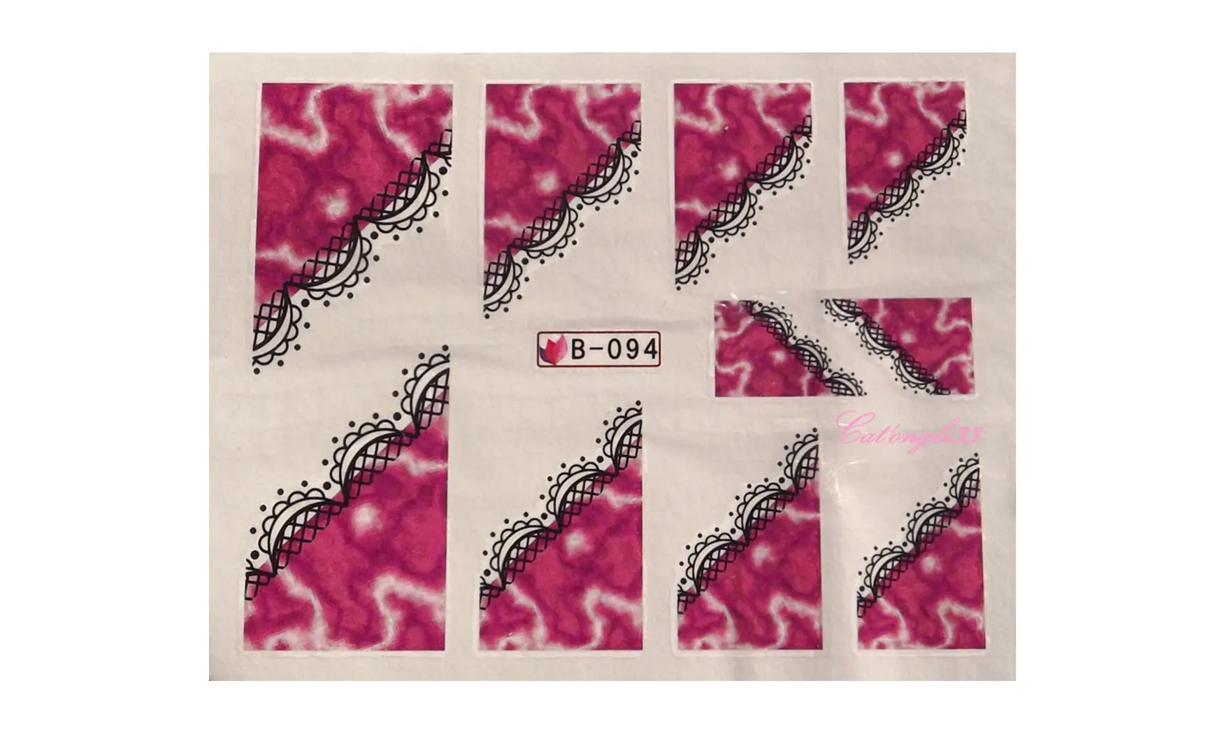 Water decal french rose foncé B-094
