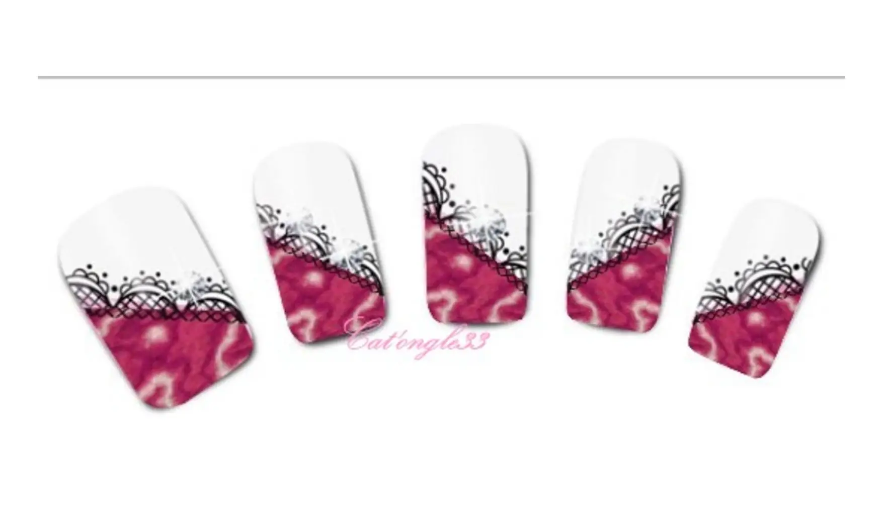 Water decal french rose foncé B-094