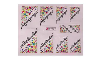 Water decal french pois couleur B-097