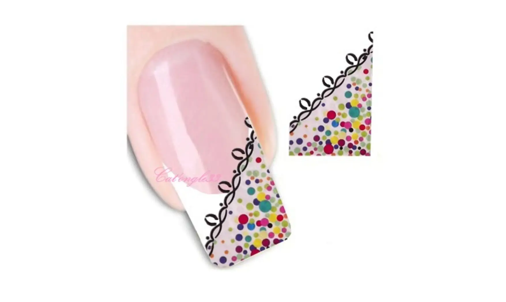 Water decal french pois couleur B-097