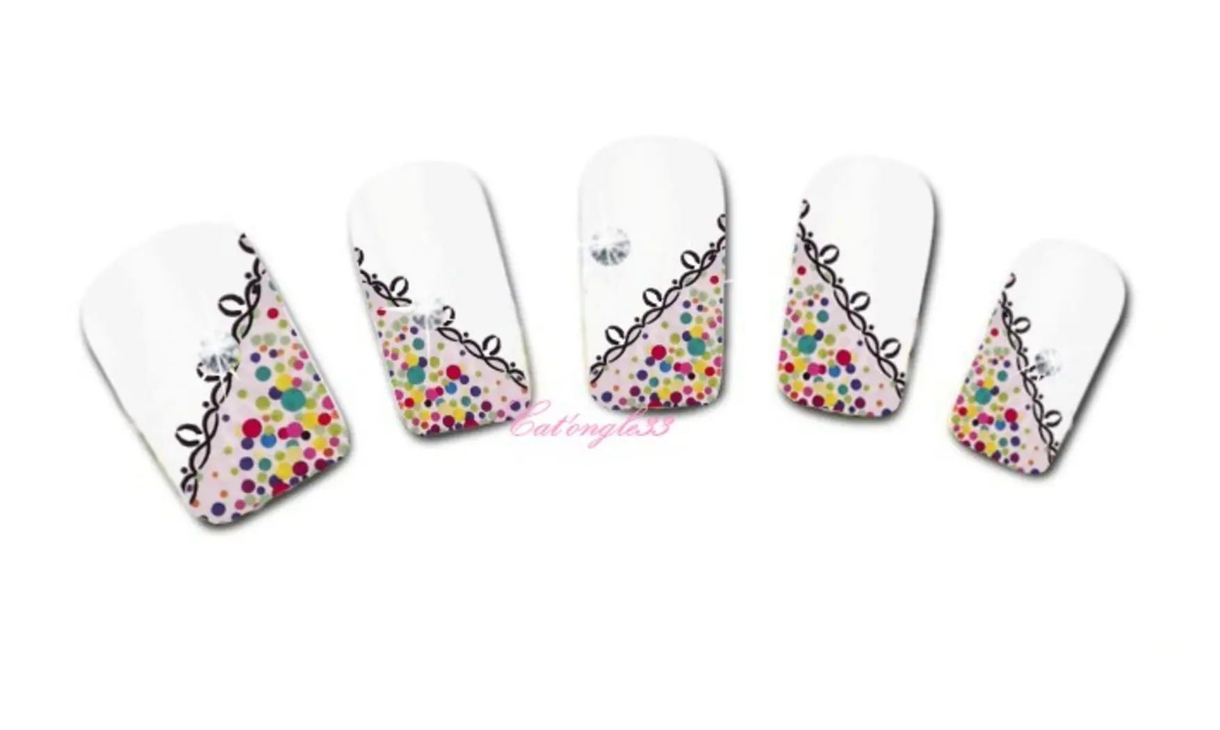 Water decal french pois couleur B-097