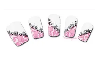 Water decal french biais rose XF1312
