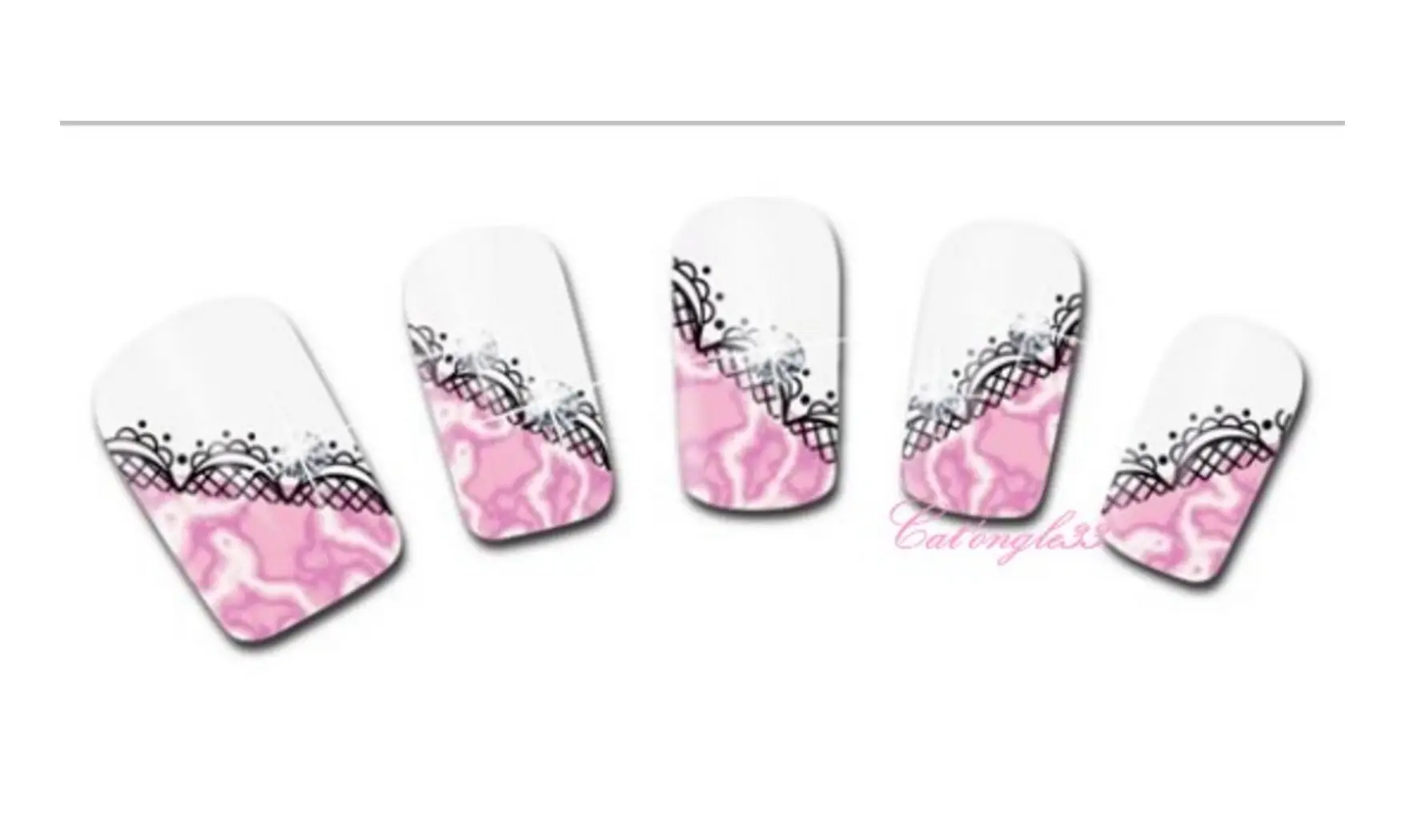 Water decal french biais rose XF1312