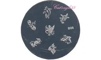 Plaque stamping ronde B06 nail art