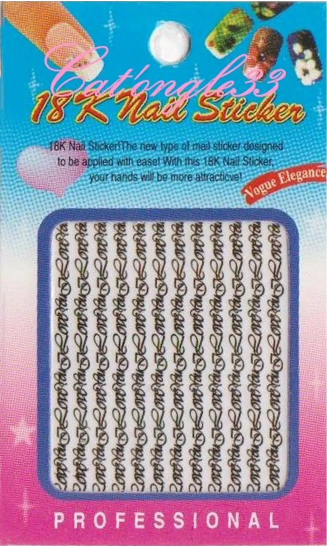 Stickers 18K love you C16