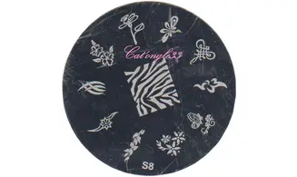 Plaque stamping S08 nail art