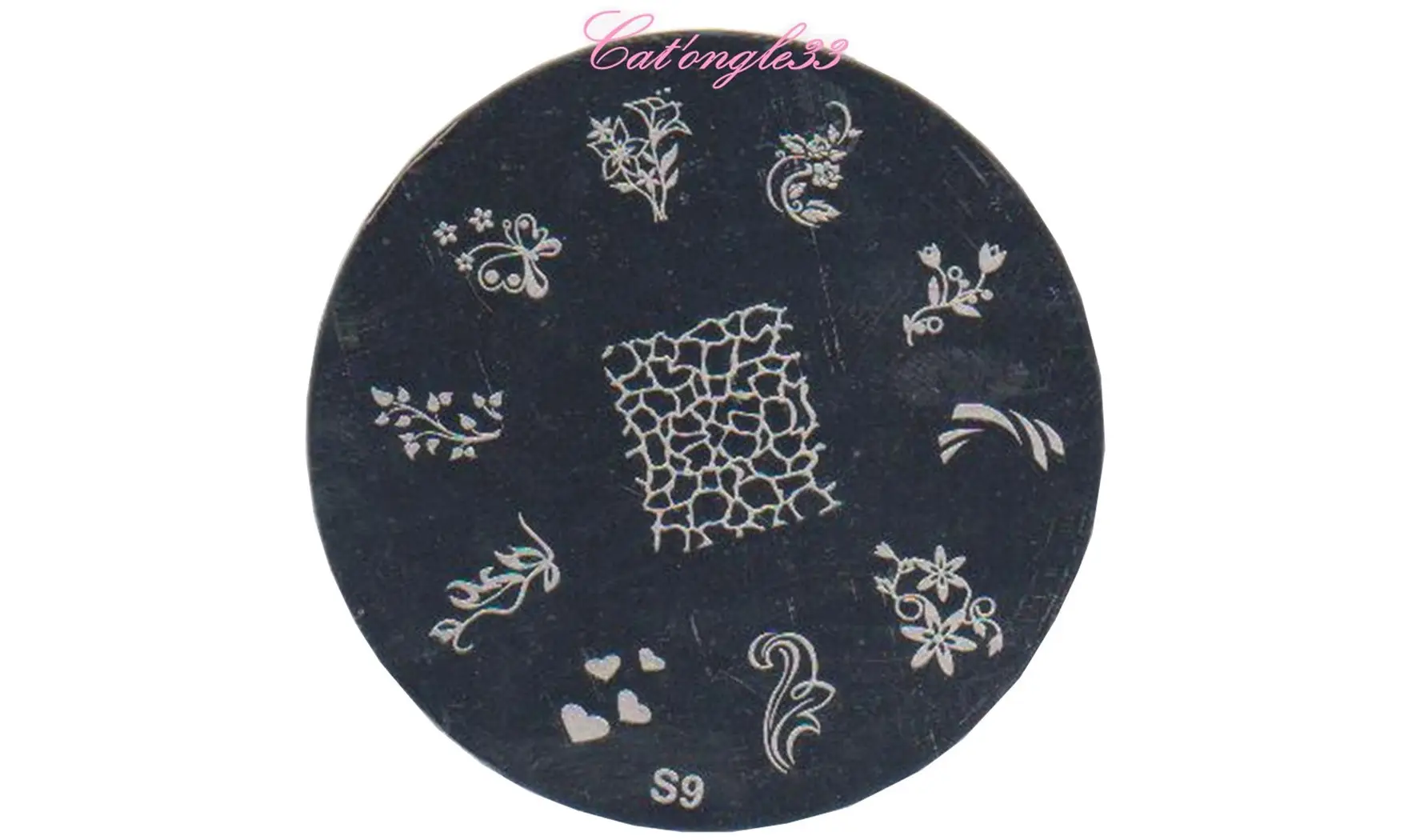 Plaque stamping S09 nail art