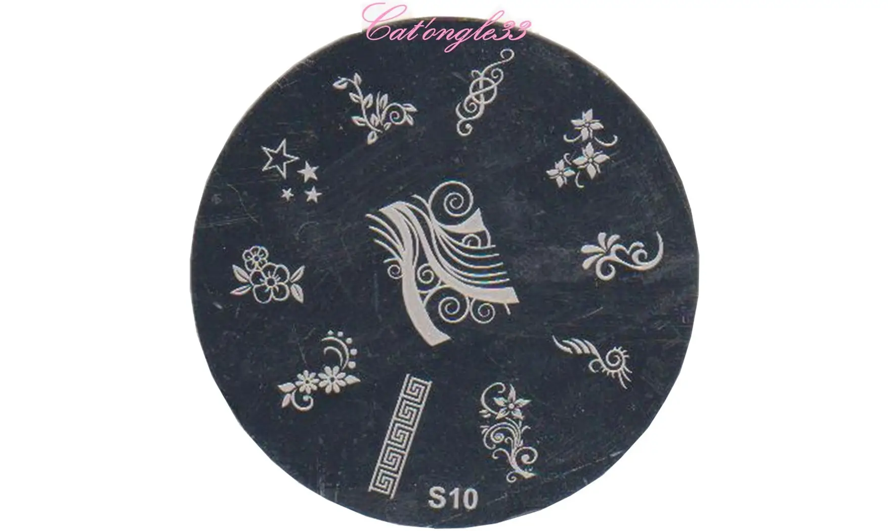 Plaque stamping S10 nail art
