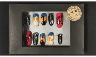 Press on nails BlackPink - Taille M