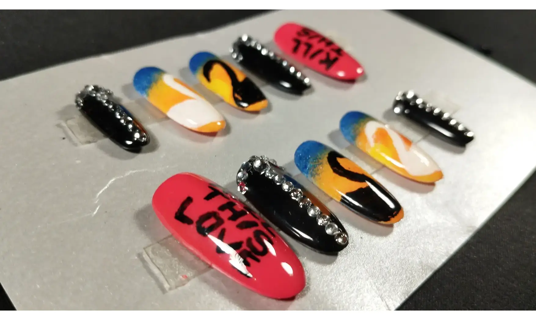 Press on nails BlackPink - Taille M