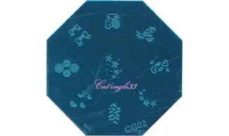 Plaque stamping CG02 nail art