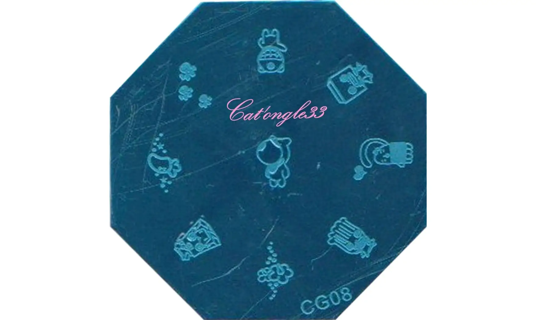 Plaque stamping CG08 nail art