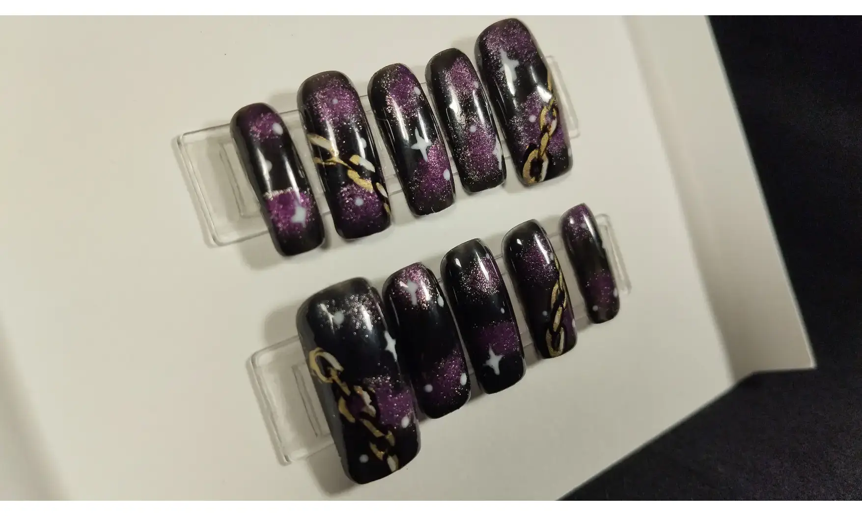 Press on nails Chaine nuit - Taille S