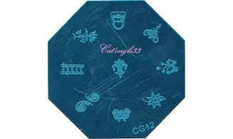 Plaque stamping CG12 nail art