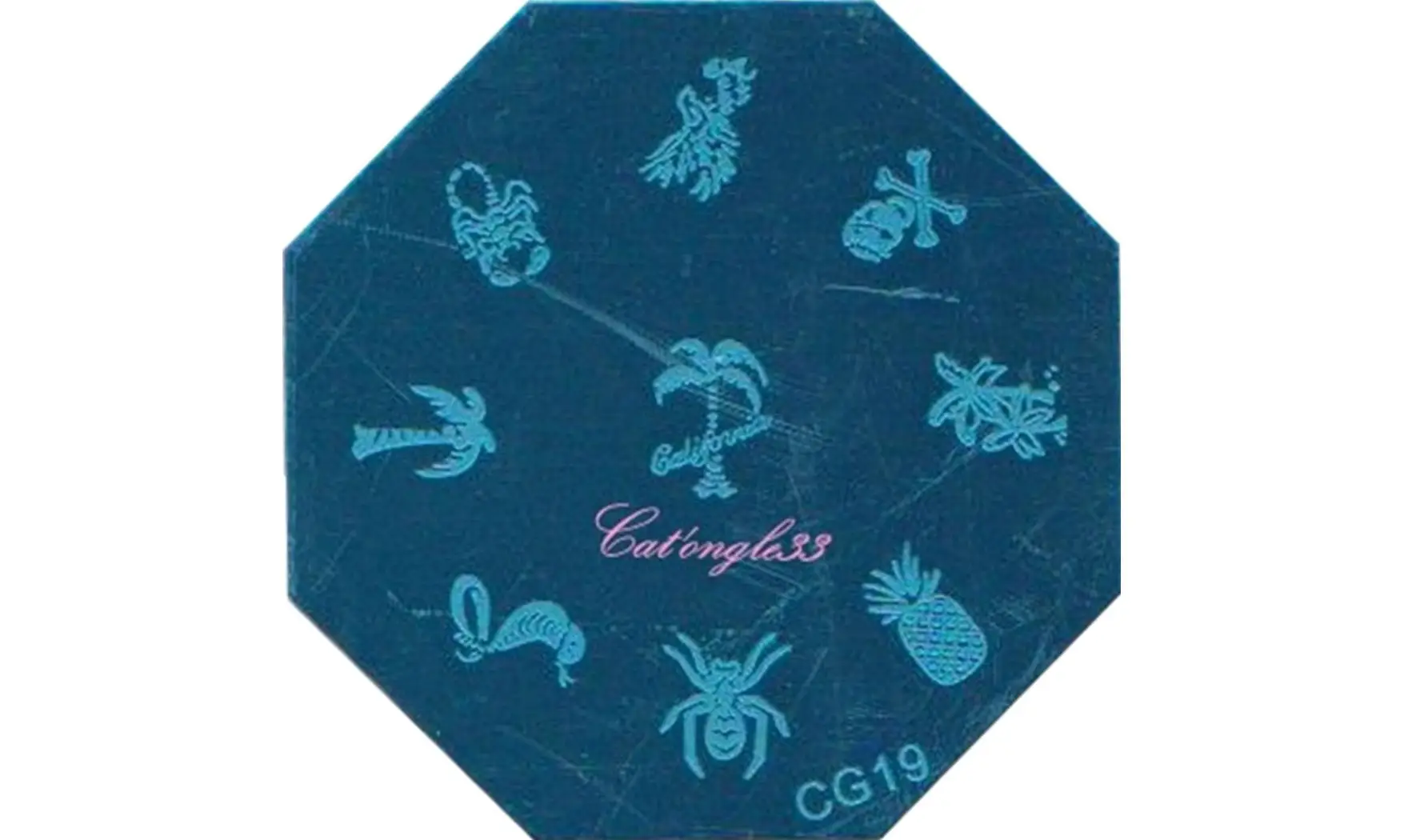 Plaque stamping CG19 nail art