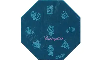 Plaque stamping CG20 nail art