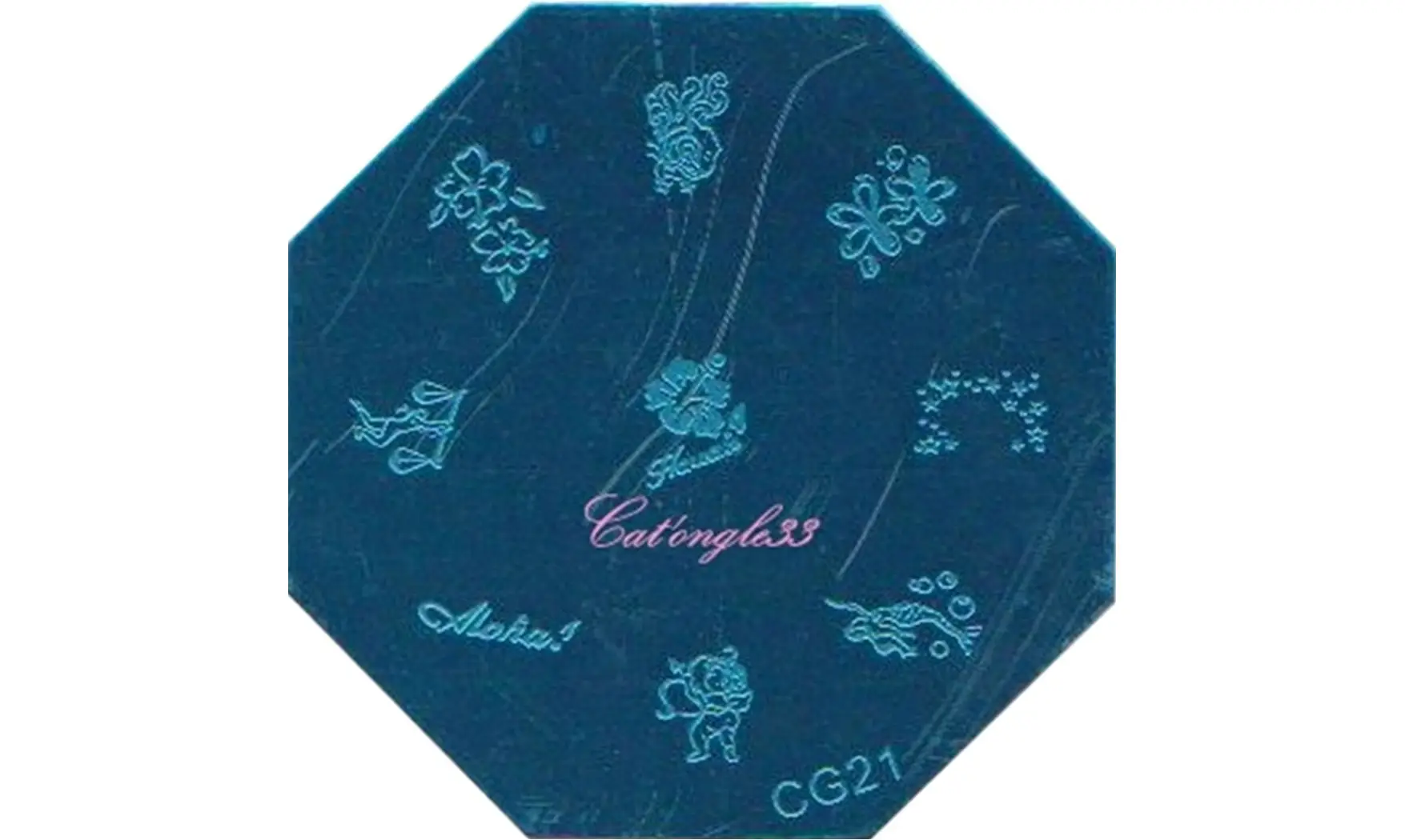 Plaque stamping CG21 nail art