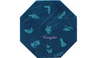 Plaque stamping CG25 nail art