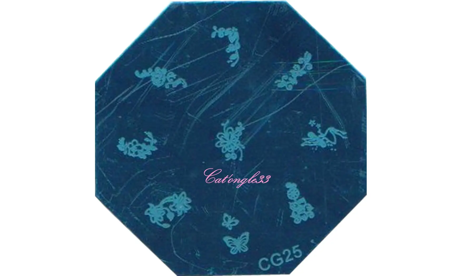 Plaque stamping CG25 nail art