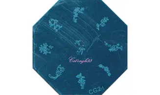 Plaque stamping CG26 nail art