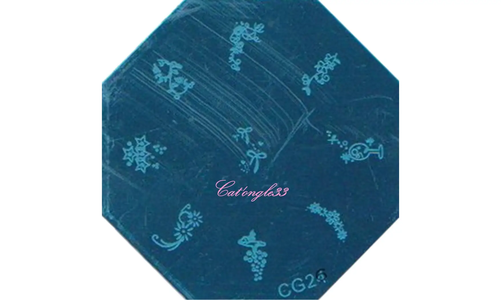 Plaque stamping CG26 nail art