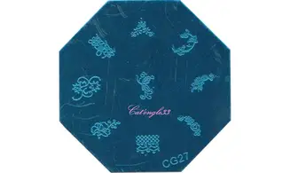 Plaque stamping CG27 nail art
