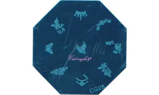 Plaque stamping CG28 nail art