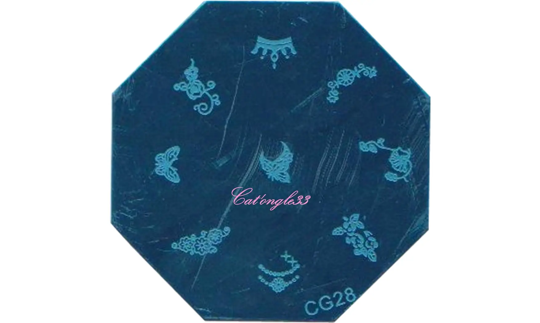 Plaque stamping CG28 nail art