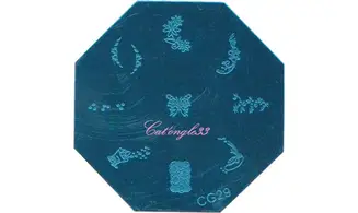 Plaque stamping CG29 nail art