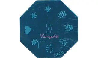 Plaque stamping CG30 nail art