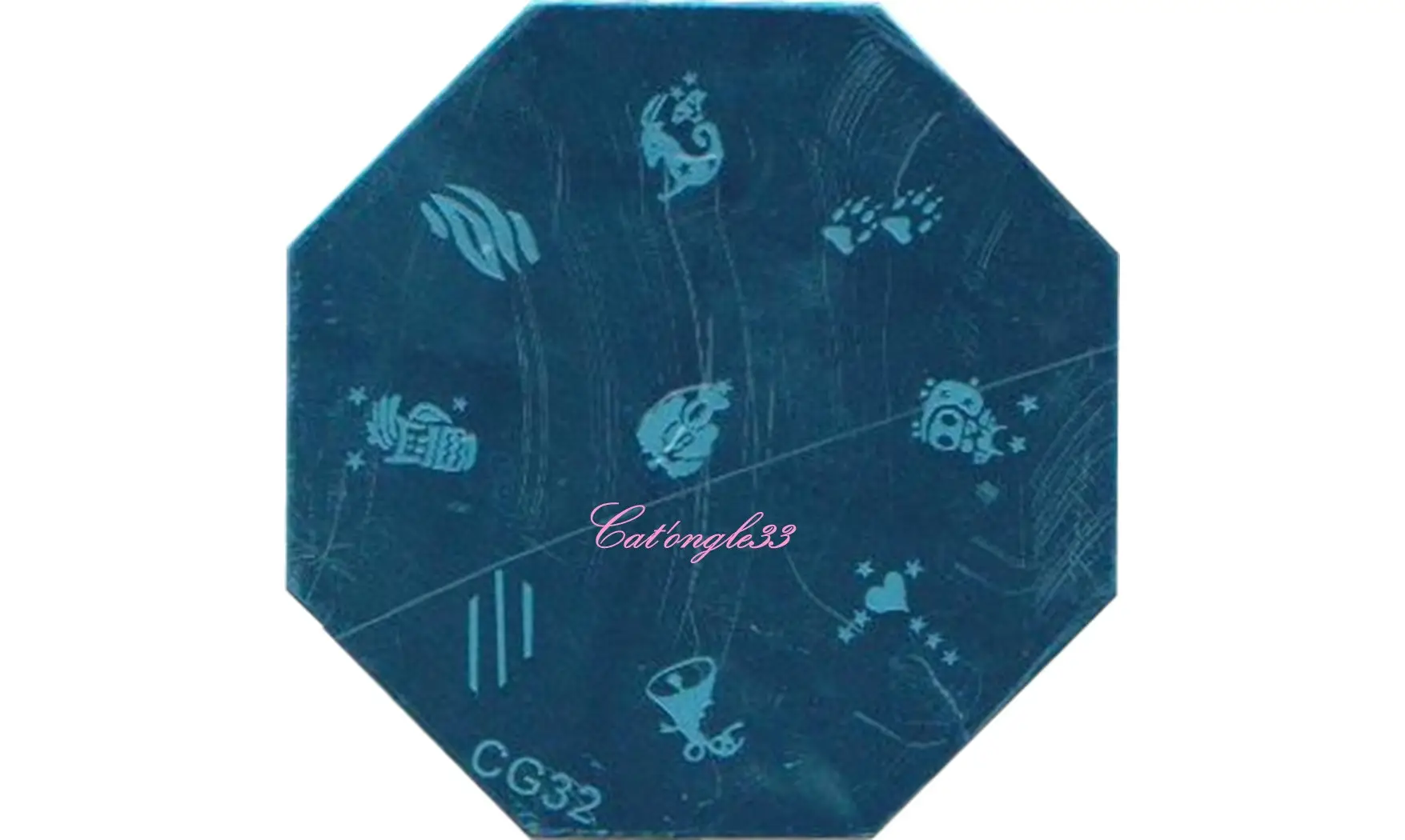 Plaque stamping CG32 nail art