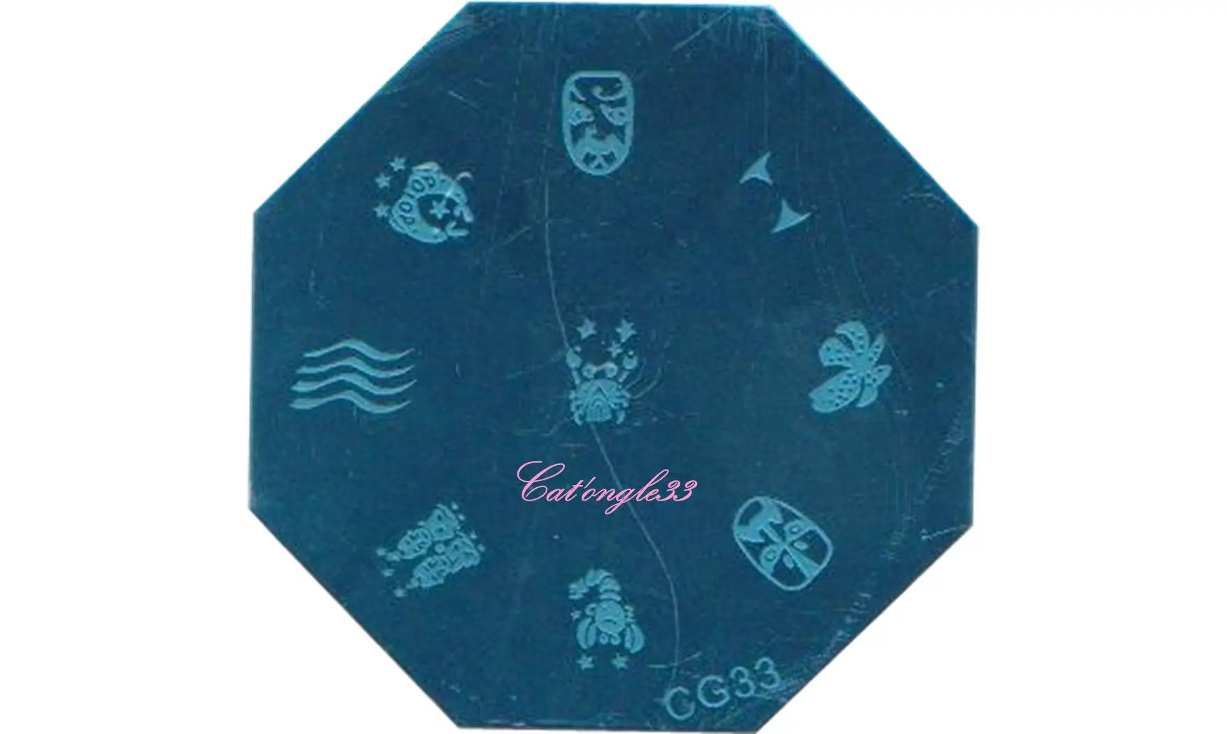 Plaque stamping CG33 nail art