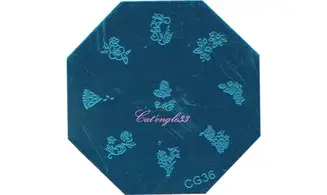 Plaque stamping CG36 nail art