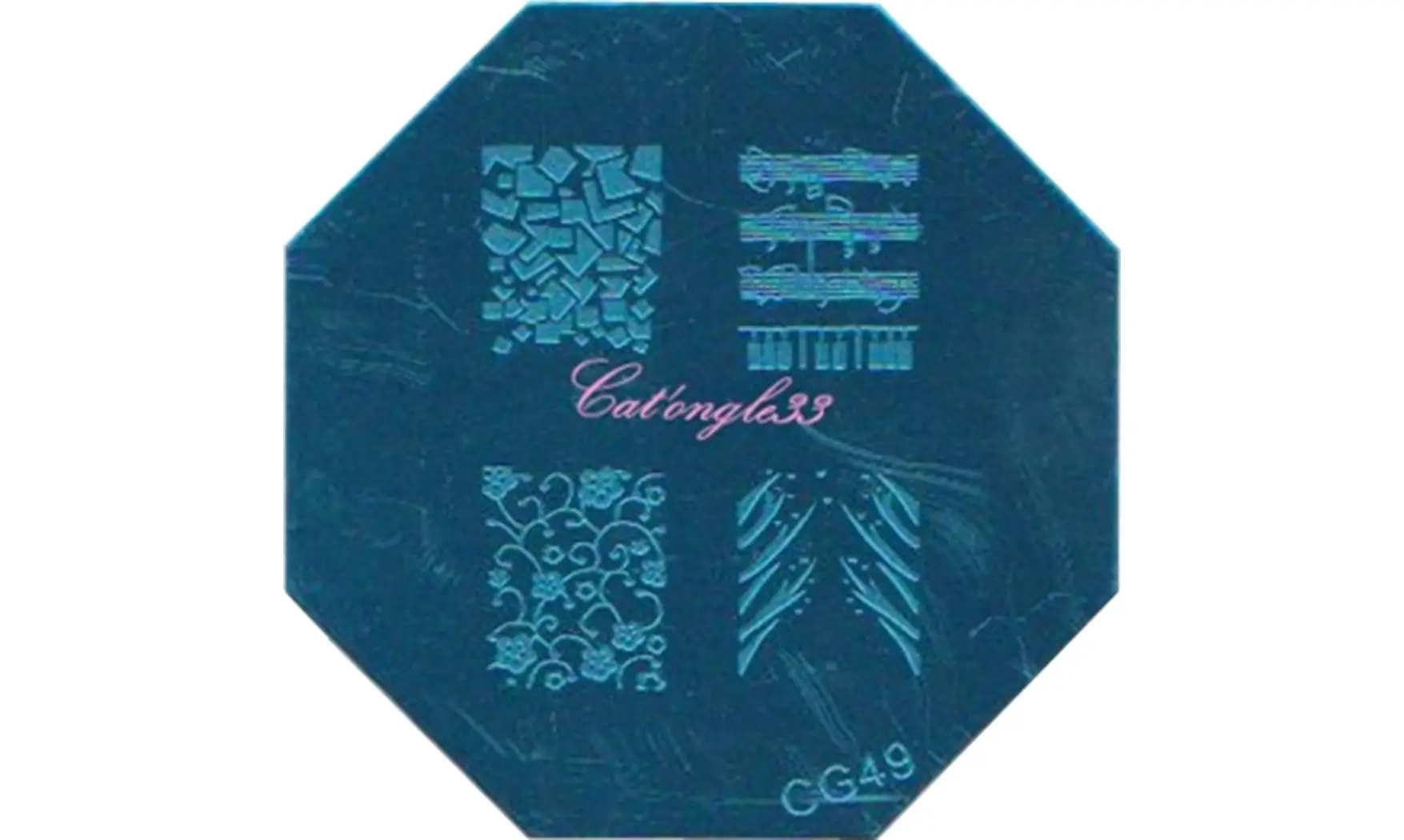 Plaque stamping CG49 nail art
