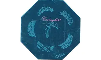 Plaque stamping CG64 nail art