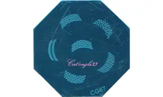 Plaque stamping CG67 nail art